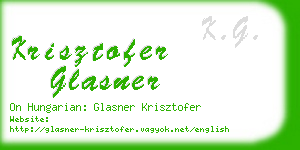 krisztofer glasner business card